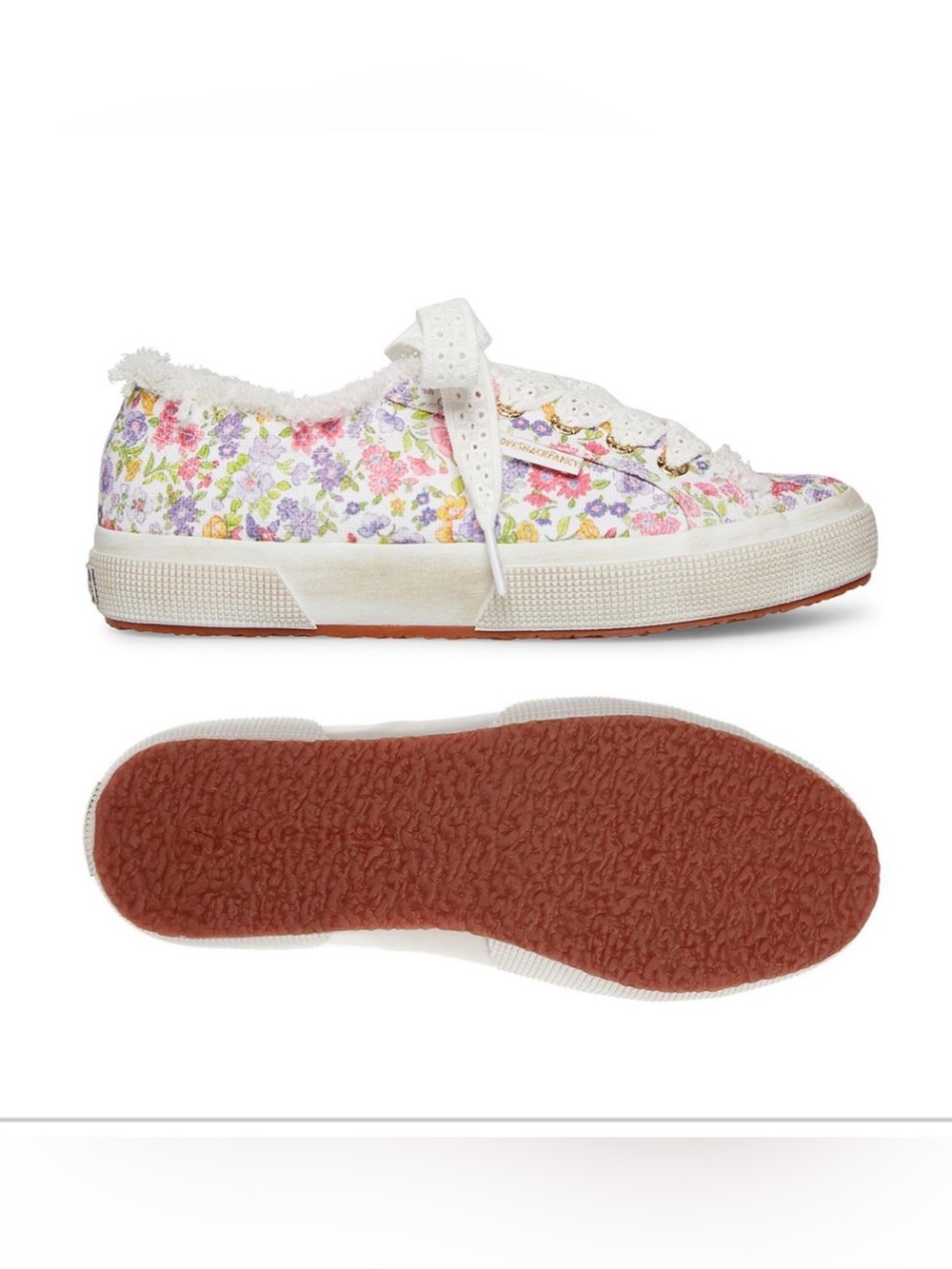 loveshackfancy 2750 flower mix sneakers, size 41.5 (US 10)